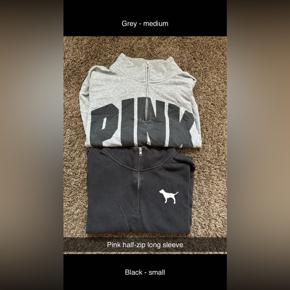 Pink half zip long sleeve